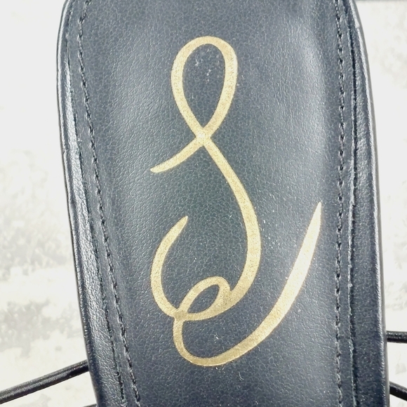 New Sam Edelman LAURETTE Faux Leather Black Strappy Heel Sandals i292 - Picture 10 of 12